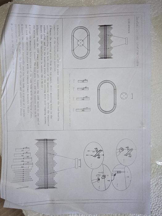 Модерен Кристален полилеи (златист 60см)