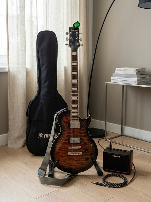 Весь комплект гитариста Ibanez ART120QA + комбик + стойка + чехол + тю
