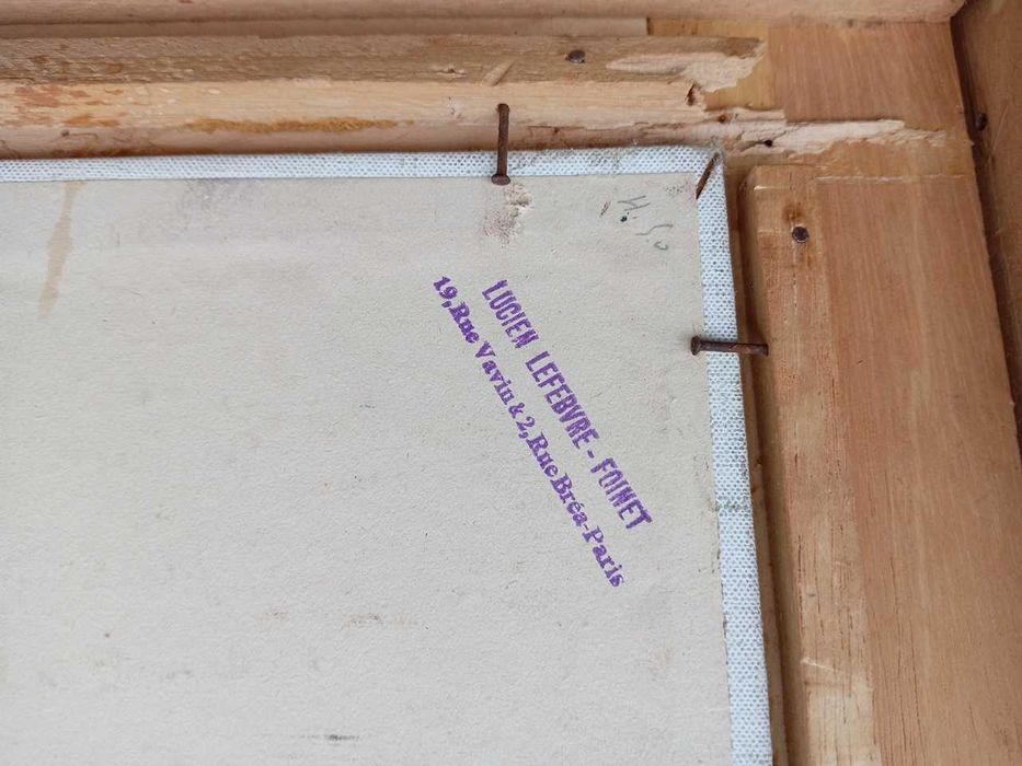 Tablou vechi - peisaj din Franta1 - semnat Dan Hatmanu