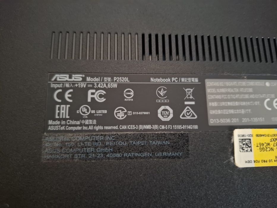 Laptop Asus Pro p2520l