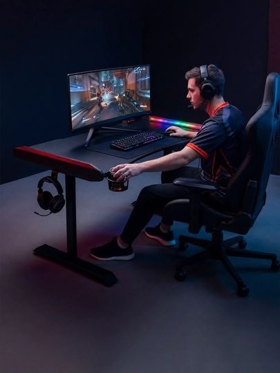 AOR elektron gaming stol, balandligi sozlanadi, RGB, 140x70 sm
