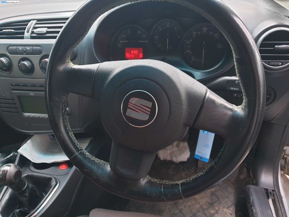 Volan Piele 3 Spite FARA Airbag Seat Leon 1P Non Facelift 2005 - 2009 [K3353]