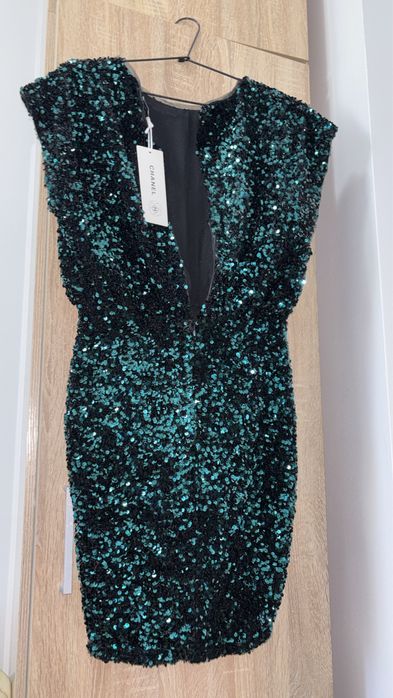 Rochie Ch anel de catifea cu paiete