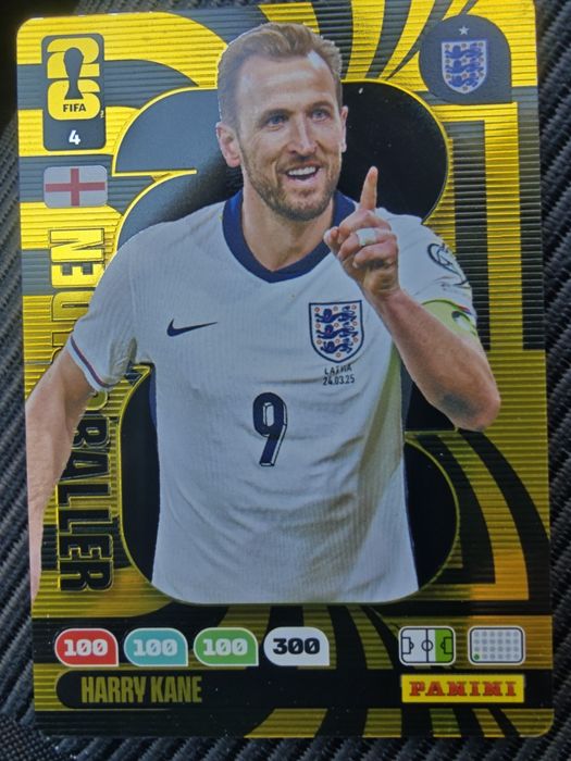 Cartonas golden baller Panini Fifa World Cup 2026 Adrenalyn XL Harry Kane