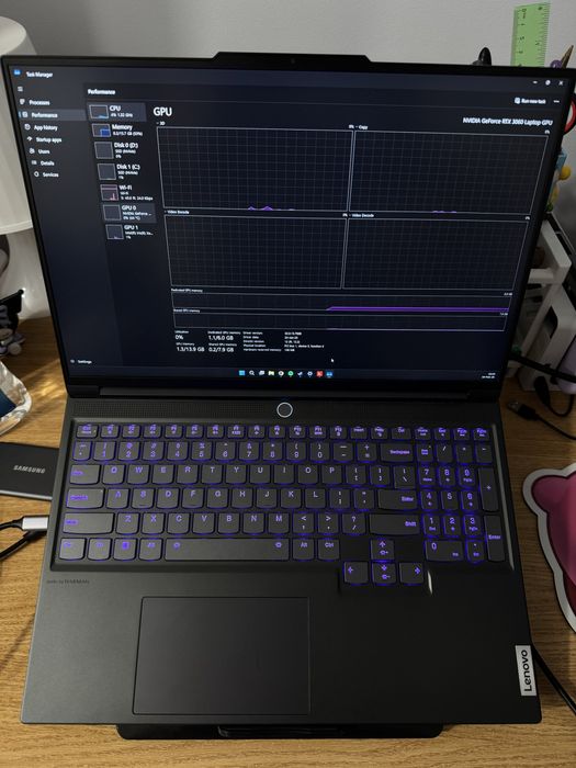 Laptop Lenovo Legion Slim S7 - i5 12500H - RTX 3060 16 GB RAM