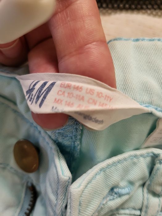 Blugi lungi pantaloni scurți Zara fete 11-12 ani