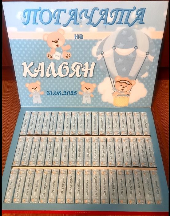 Бонбони със снимки и покани за Рожден Ден