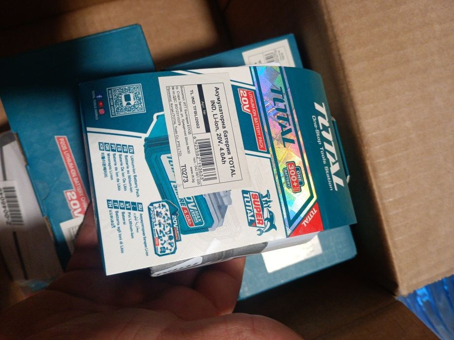 Акумулаторна батерия TOTAL Industrial, Li-Ion, 20 V, 4.0 Ah