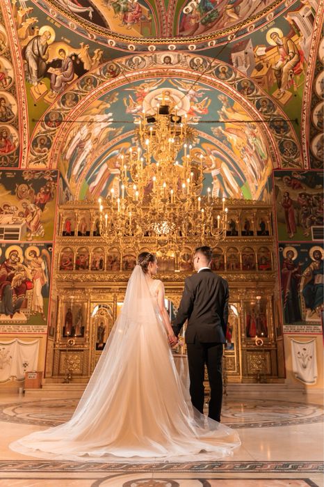 Rochie mireasa din tafta