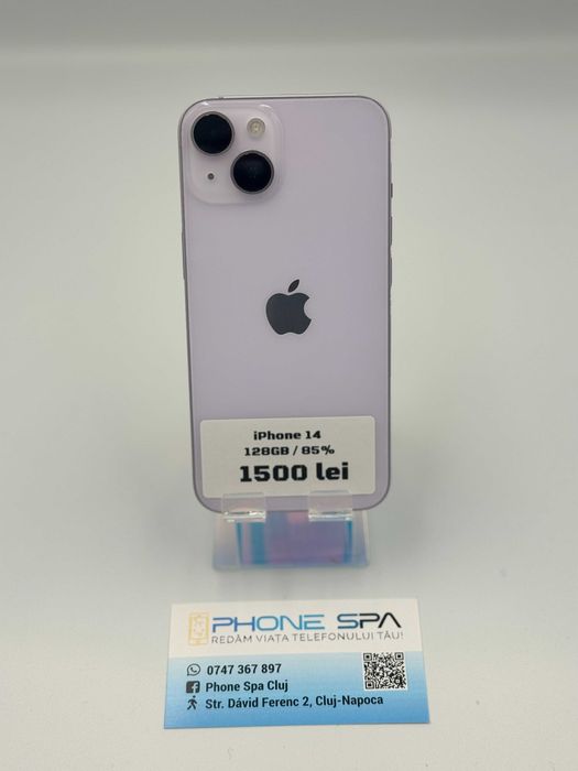 iPhone 14 128Gb 85%- Din magazin,cu garantie! RATE TBI !