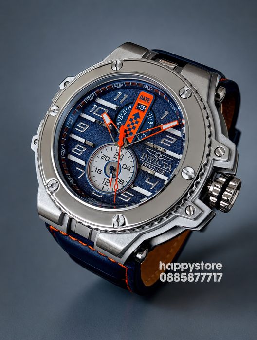 INVICTA Racing Downforce silver/blue 56 mm, Инвикта нов ръчен часовник