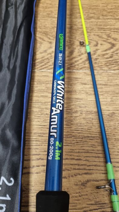 SET 4 Lansete Carbon SAIMINO WHITE AMUR tip Feeder 2,10M 80-200g