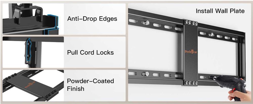 Регулираща се стойка за ТВ / TV за телевизори от 37-82 инча и до 60 кг