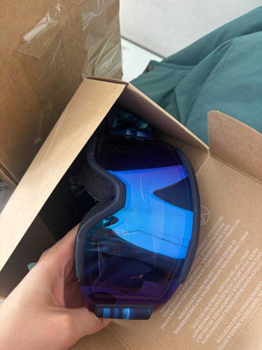 Горнолыжная маска Smith Squad low bridge + линза pro Photochromic blue