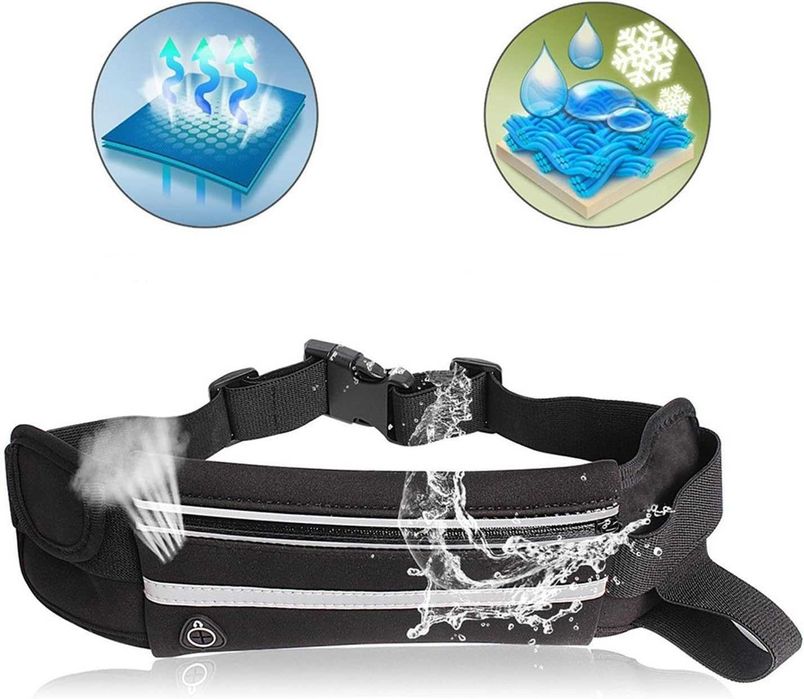 Неопренова Чанта Колан за Бягане и Фитнес, Подарък- Хавлиени Накитници