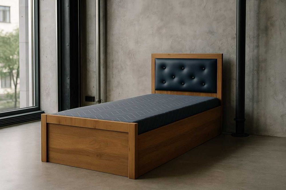 bir kishilik krovat. 001 Одинаковый кровать. kalavat sunduk. mebel