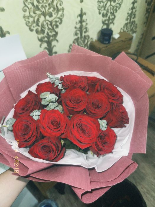 13 штук красный роза