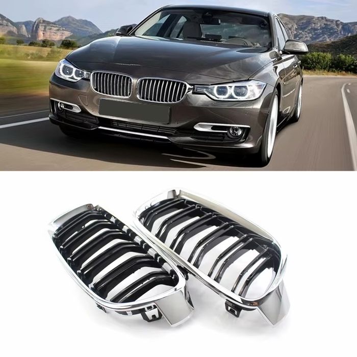 Grile Nari Duble  BMW F10 F11 F30 F31 Crom Chrome M3 M5