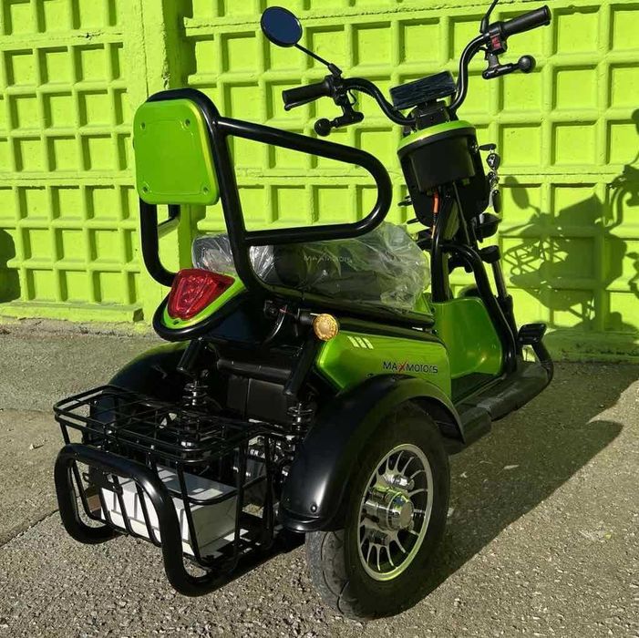 Двуместна електрическа триколка Pudding 1800W-48V-20Ah-GREEN