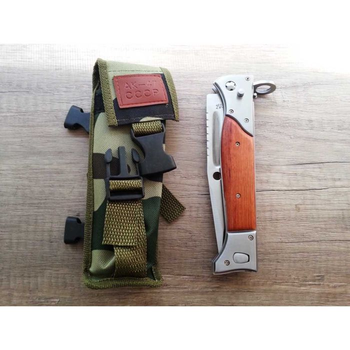 Сувенир! Военен тактически масивен голям сгъваем нож - AK-47