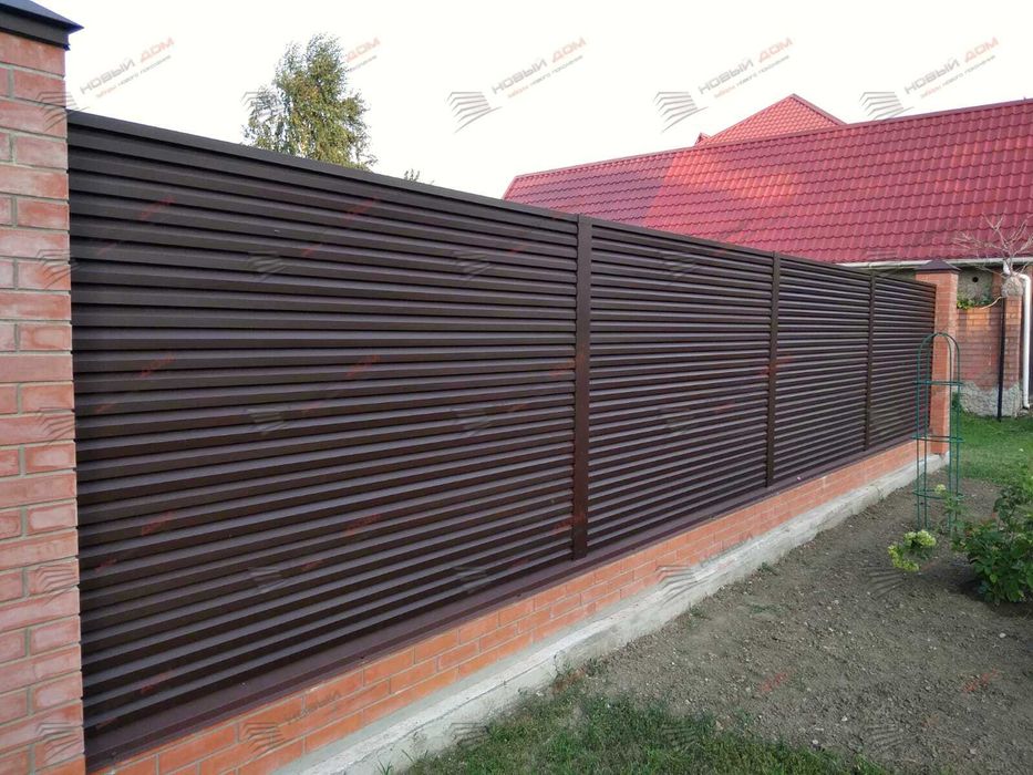 Забор жалюзи горизонтальный