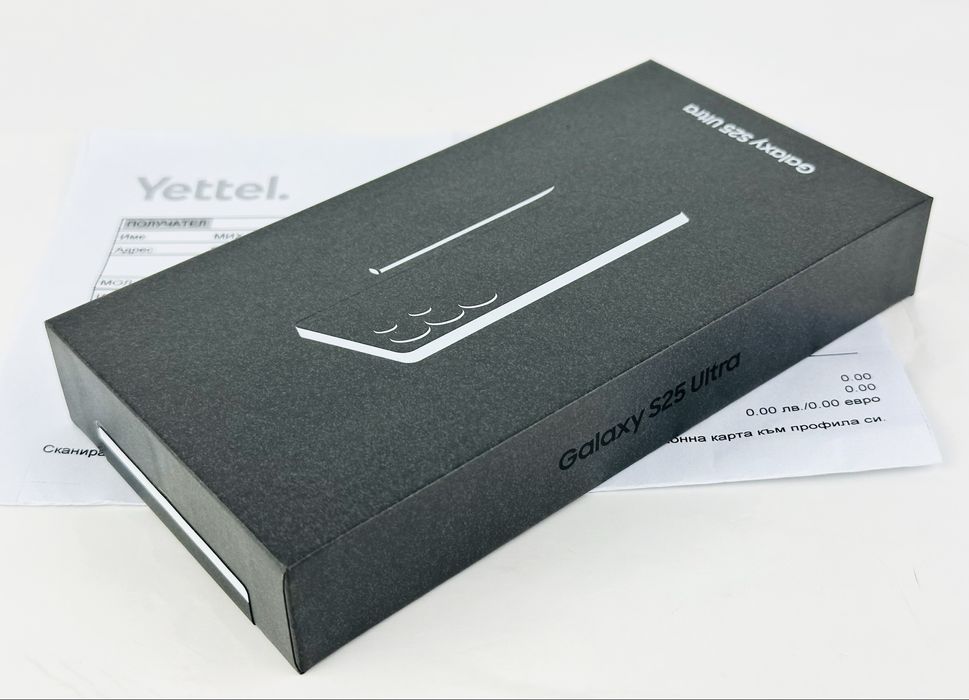 НОВ! Samsung Galaxy S25 Ultra 5G 256GB 12RAM Whitesilver 3г. Гаранция!