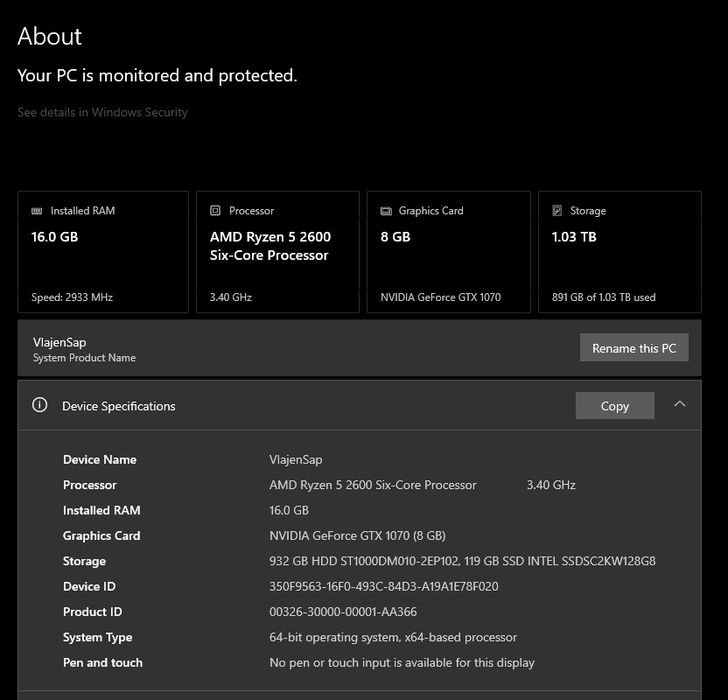Геймърски компютър MSI 1070 8gb Цял сетъп