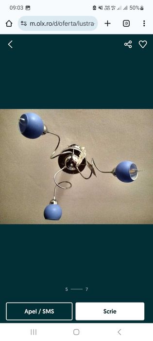 Piese Lustra sticla , frunze,petale, abajururi,plafoniera spatii umede