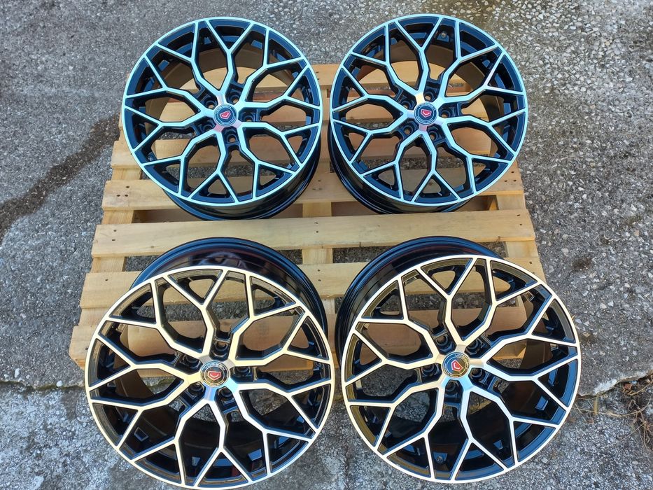 18"Vossen 5x112 Vw Audi Seat Skoda Mercedes 8ж ет40 Black Polish Чисто Нови.