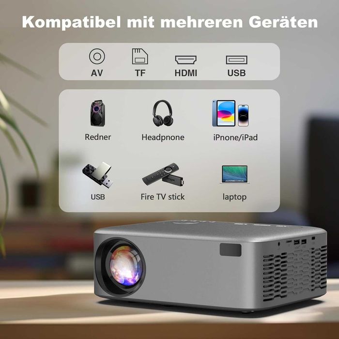 Проектор FRESHDEW 26000L Native 1080P | 300" | 5G WiFi 6 | 4К Support