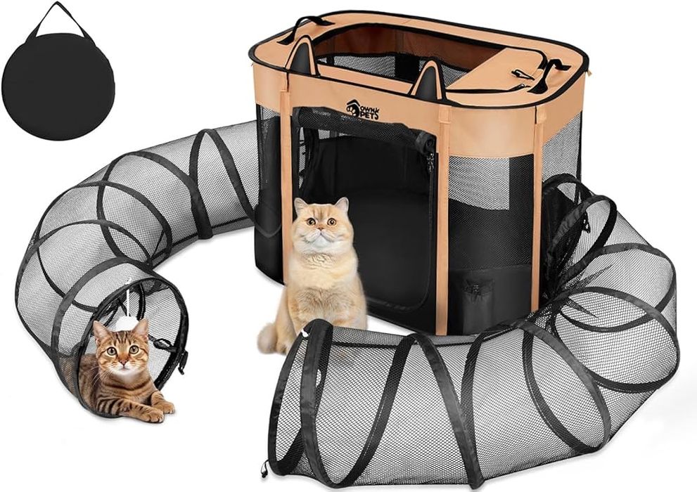 Тунел за котки - кучета Ownpets, преносима кошара за домашни любимци