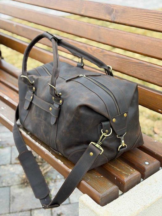 Geantă din piele naturală. Geantă de voiaj. CADOU