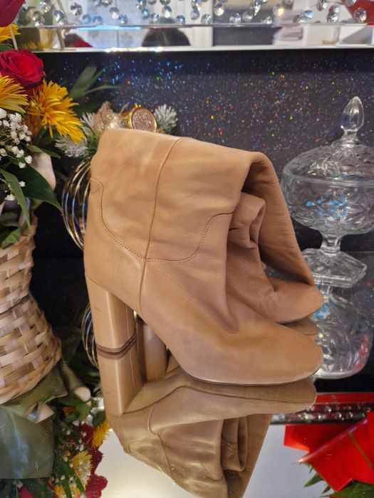Cizme crem/maro dama ZARA
