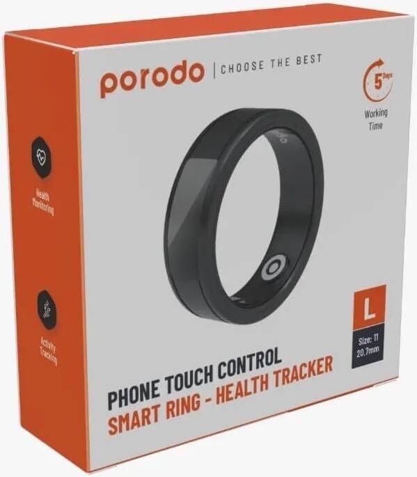 Porodo Phone Touch Control (PD-SRT11-BK) смарт калцо