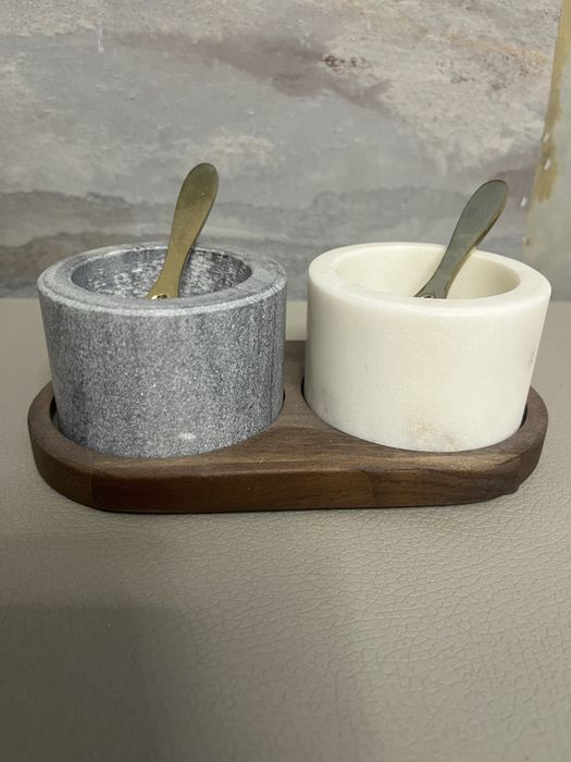Set decor recipiente marmura naturala