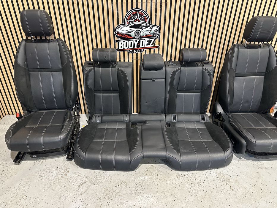 Interior full electric piele negru cu incalzire si memorie Range Rover Velar de europa scaune bancheta fete de usi