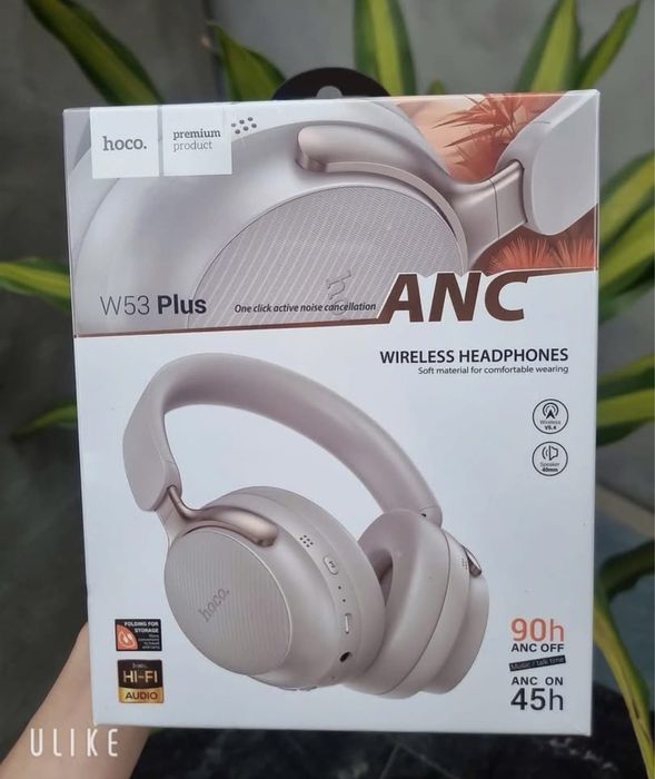 Беспроводные Наушники HOCO W53 Plus ANC carbon ( 90 часов )