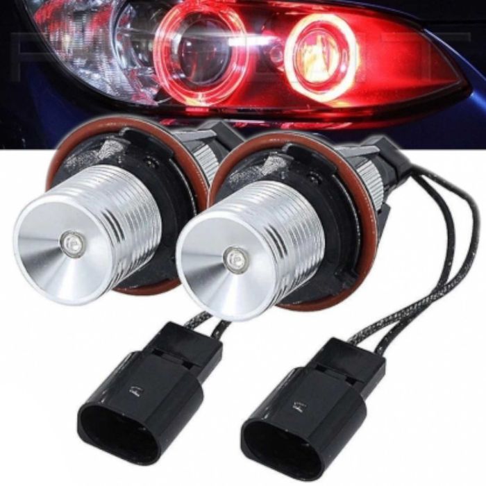 ЧЕРВЕНИ LED крушки Angel Eyes ангелски очи за BMW E39 E60 E83 E87