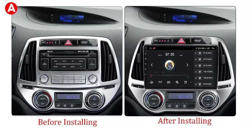 Navigatie Android 14 Hyundai i20 2012-2014 1/8 Gb Waze CarPlay +CAMERA