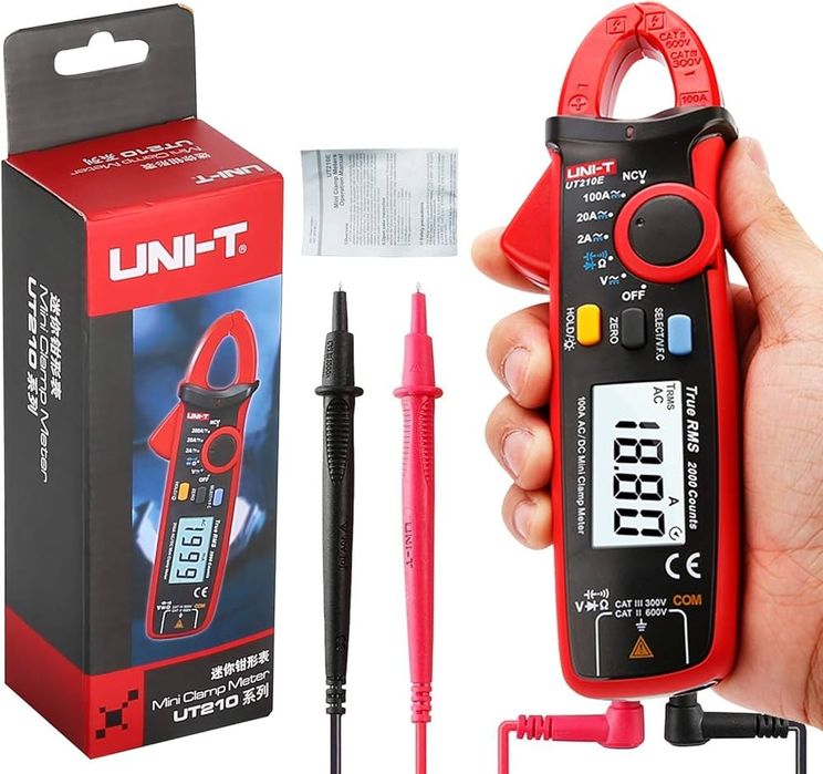 Uni-t Ut210e AC/DC Мини Ампер Клещи True RMS