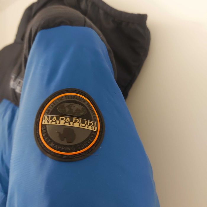 Geaca puffer Napapijri Geographic navy cu glugă (14 ani,162cm)