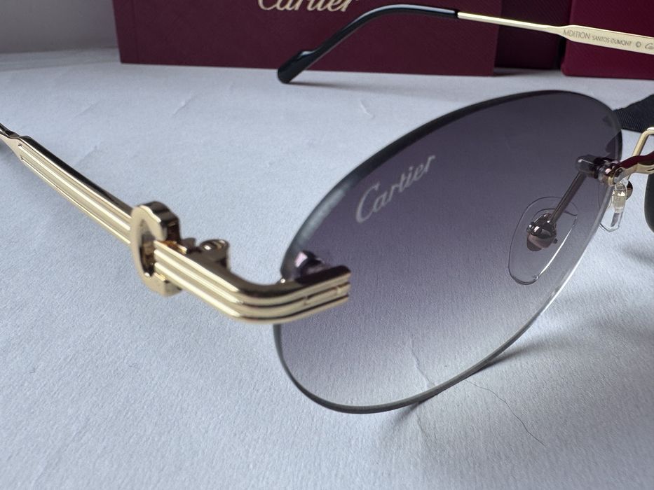 Ochelari de soare Cartier Oval-Rimless CT0579S 145, Noi