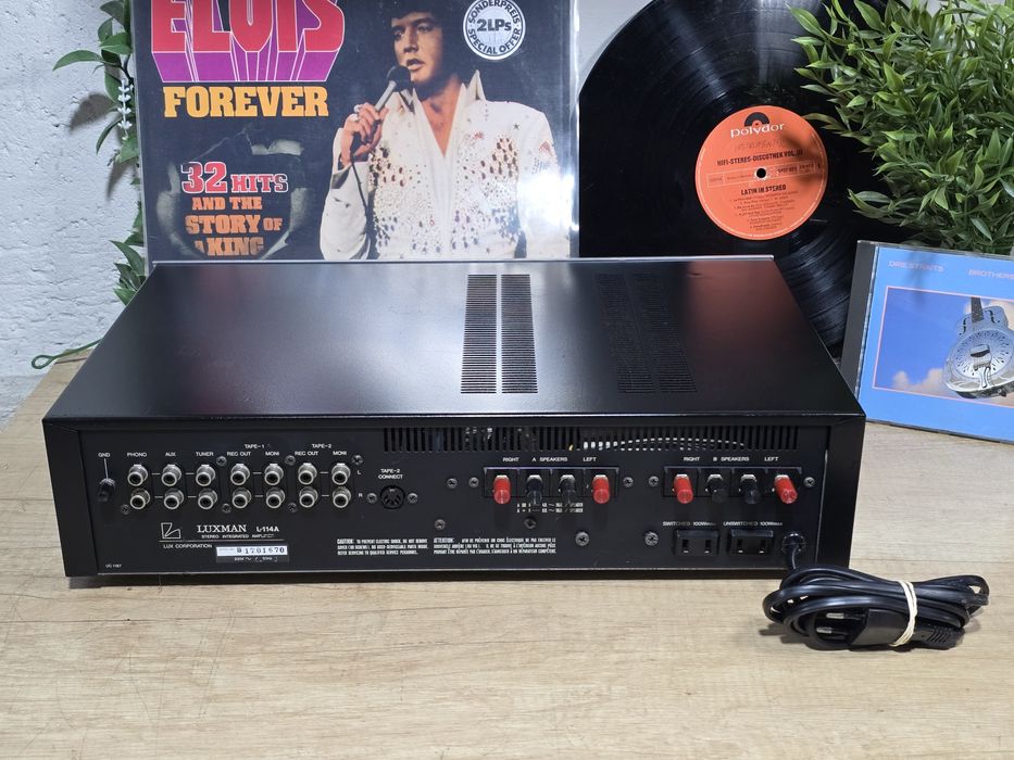 Amplificator LUXMAN L-114A, Hifi audio vintage stereo, argintie ,duo-B