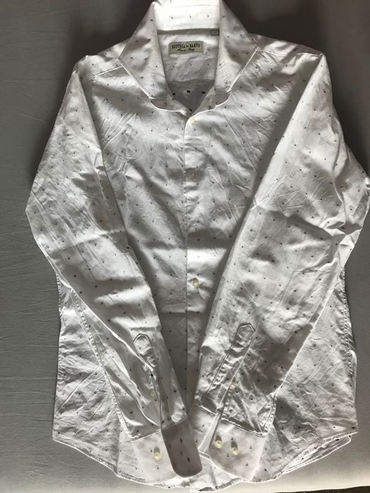 Bottega del Sarto италианска бяла риза slim fit, размер 40