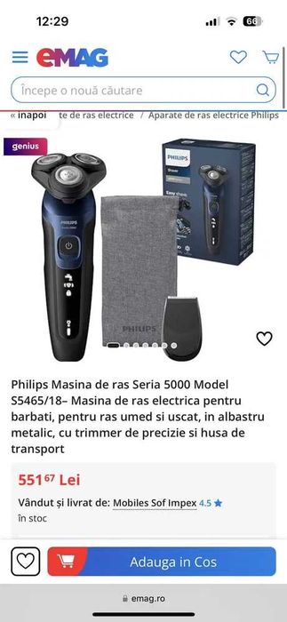 aparat de ras philips NOU