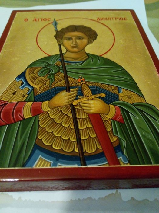 Ръчно рисувана Икона св.Димитър