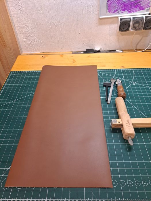 Piele tabacita, full grain leather, piele la metru, handmade