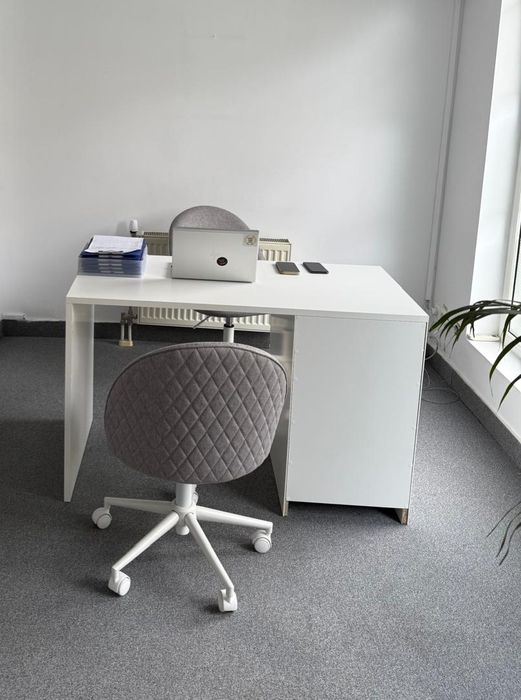 Birou Alb Modern cu 4 Sertare (120x60 cm)