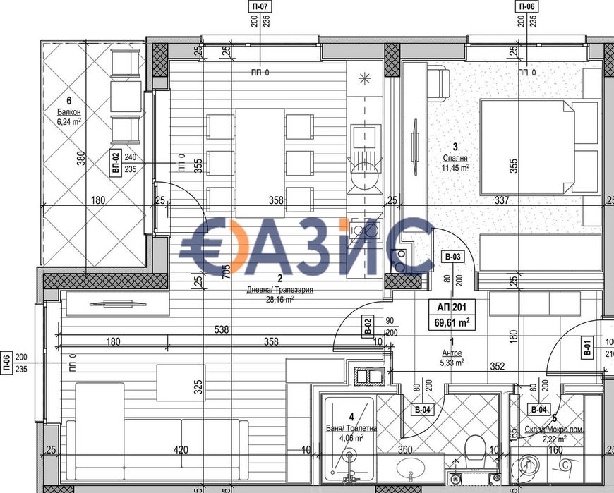 Апартамент с 1 спалня в комплекс Seascape, Несебър, България, 81 кв. М