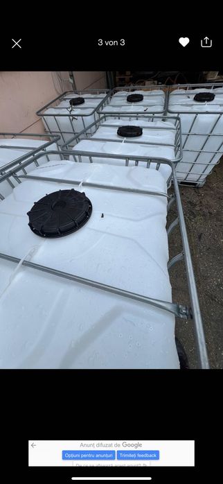 Bazine 1000L / IBC / Depozitare Diverse / IRIGAȚII /  500 LEI BUC